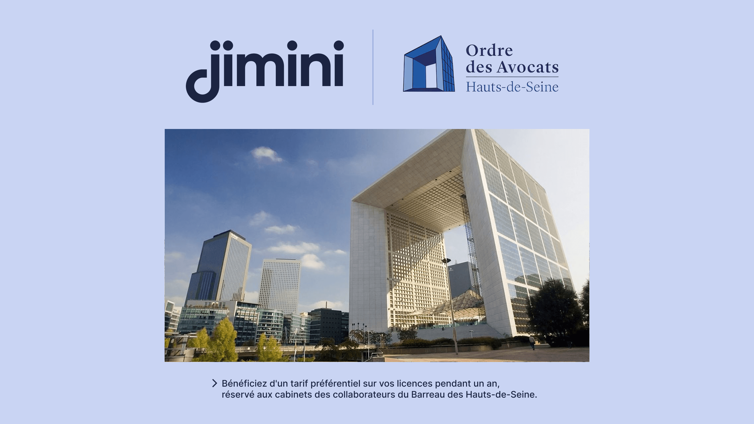 Signature d'un partenariat entre Jimini et le Barreau des Hauts-de-Seine